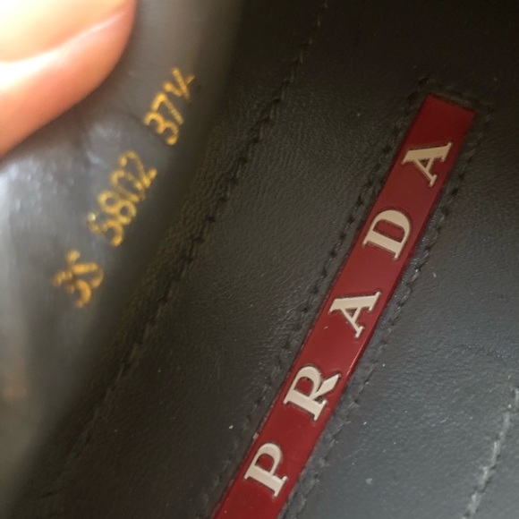 PRADA SPORT SLIP-ON SNEAKERS GRAY WOOL FELT SIZE 37.5 - Picture 5 of 6